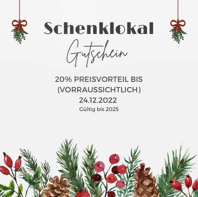 Schenk lokal Gutscheine – AKTION Weihnachten 2022 verlängert